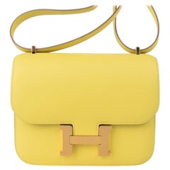 Hermes Constance 18 Bag Lime Swift Gold Hardware Rare