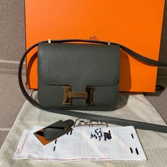 Hermes Constance 18 Epsom LeatherGray Gold Hardware 2022