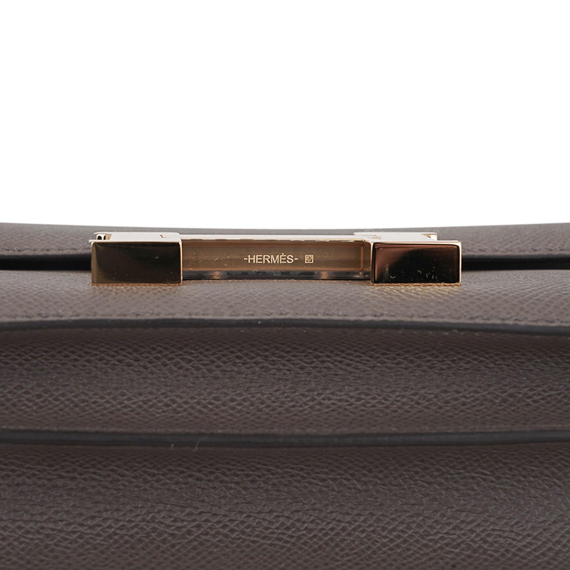 Hermes Constance 18 Etain Mini Bag Gold Hardware Epsom Leather 4