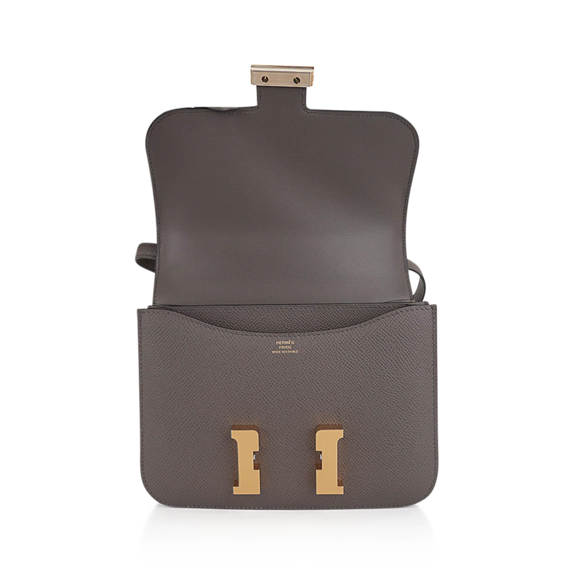 Hermes Constance 18 Etain Mini Bag Gold Hardware Epsom Leather 2