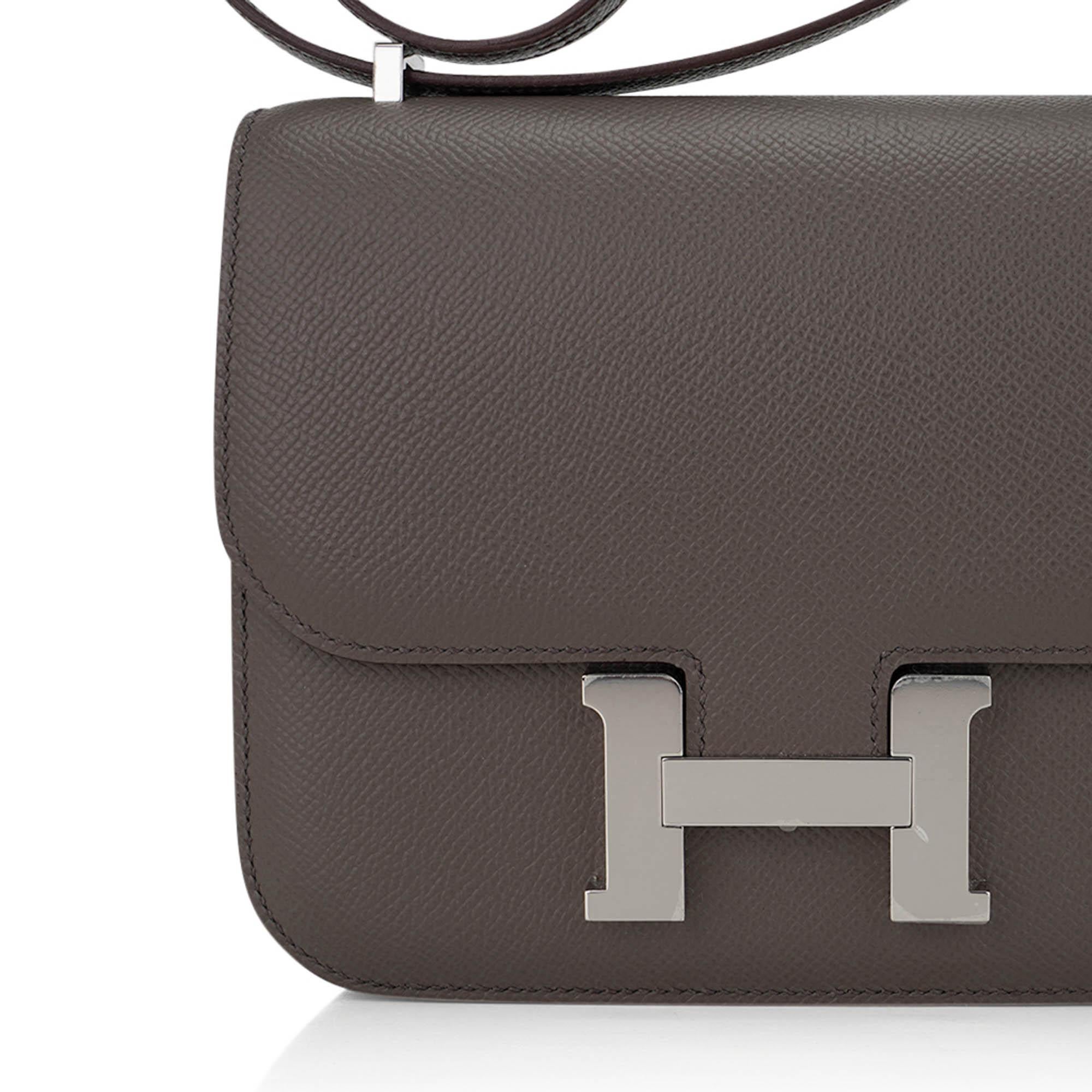 Hermes Constance 18 Etain Mini Bag Palladium Hardware Epsom Leather 1