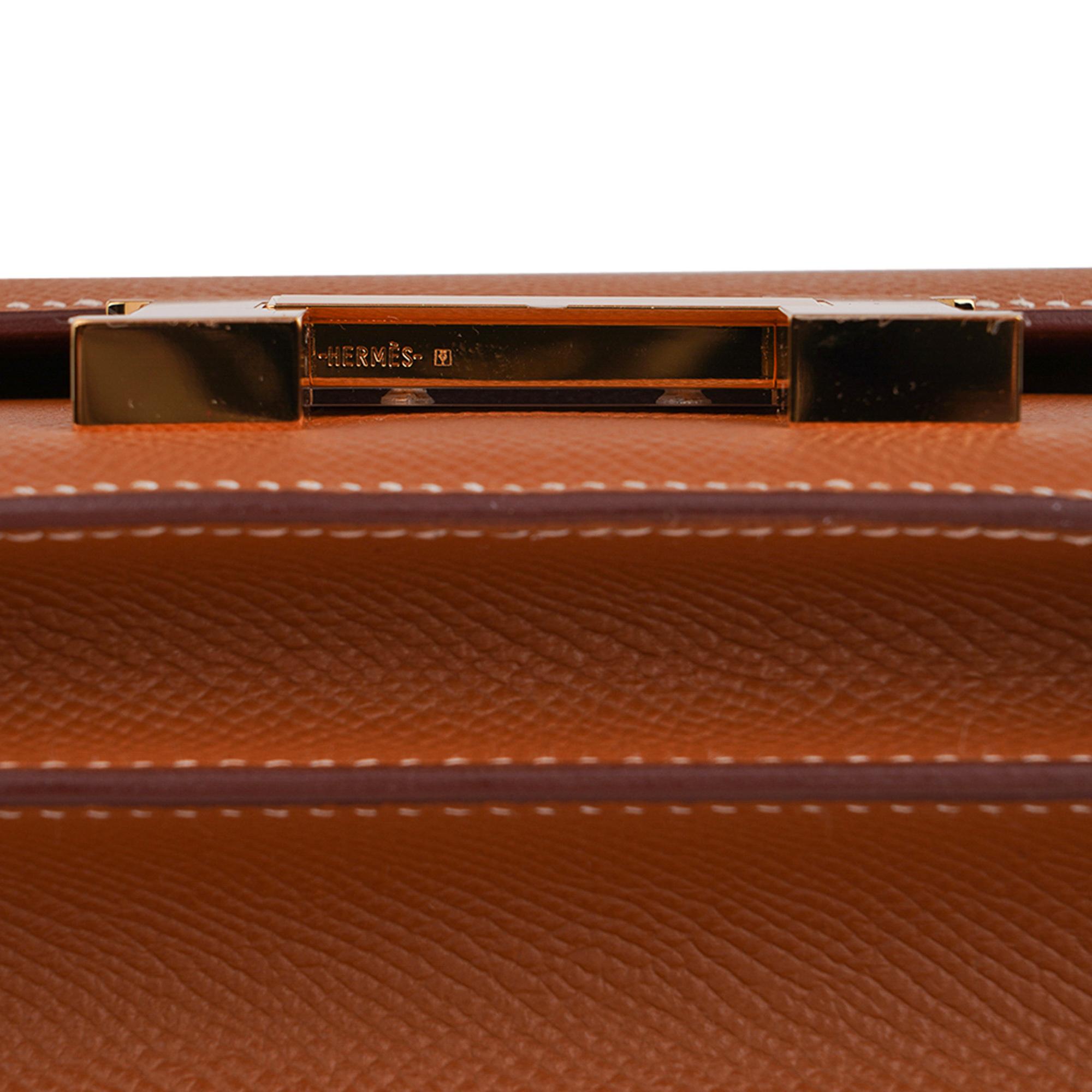 Hermes Constance 18 Mini Bag Gold w/ Gold Hardware Epsom Leather 3