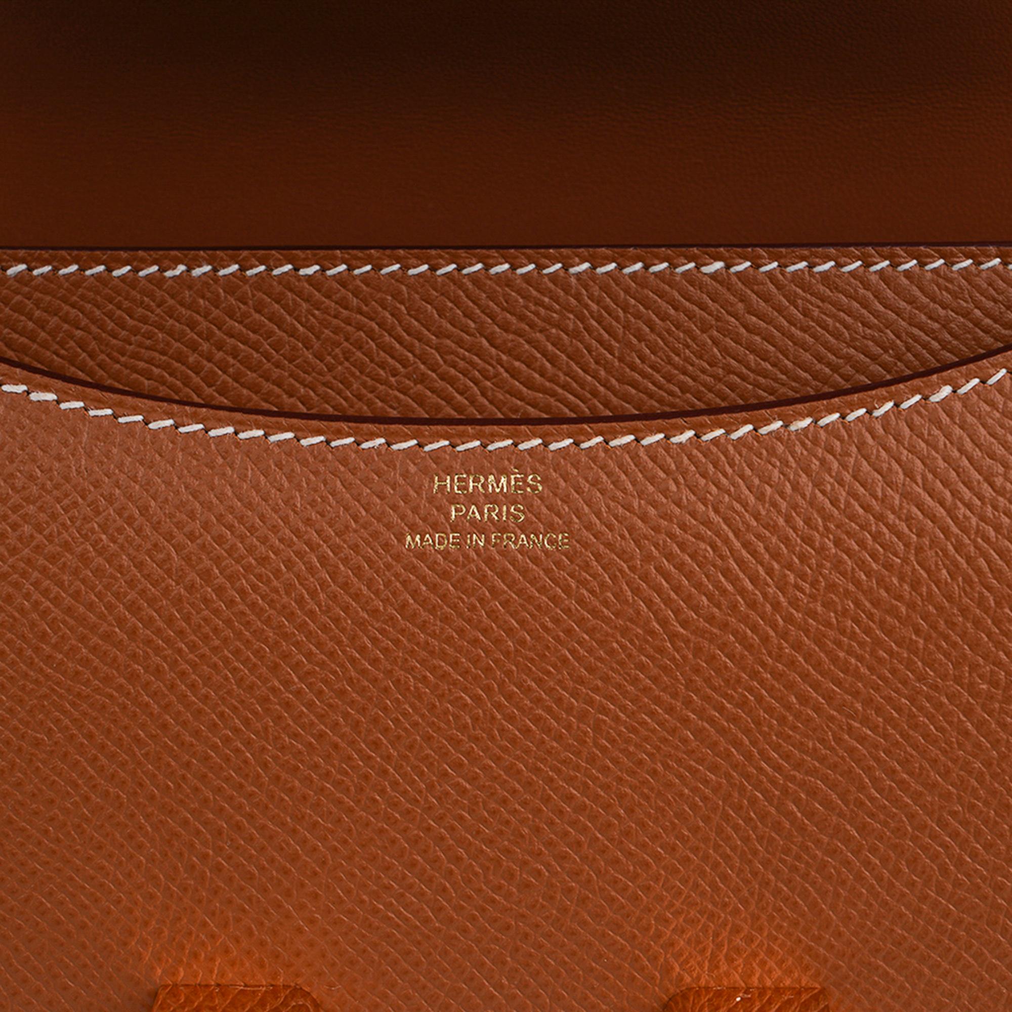 Hermes Constance 18 Mini Bag Gold w/ Gold Hardware Epsom Leather 1