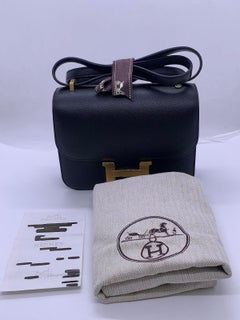 Hermes Constance 18 Mini Black Epsom Leather Gold HW A Stamp Shoulder Bag