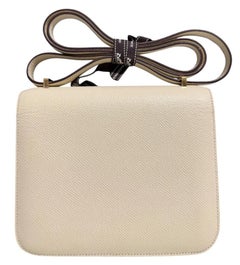 HERMES Constance 18 Mini Nata Beige Epsom Leather Gold Hardware Shoulder Bag