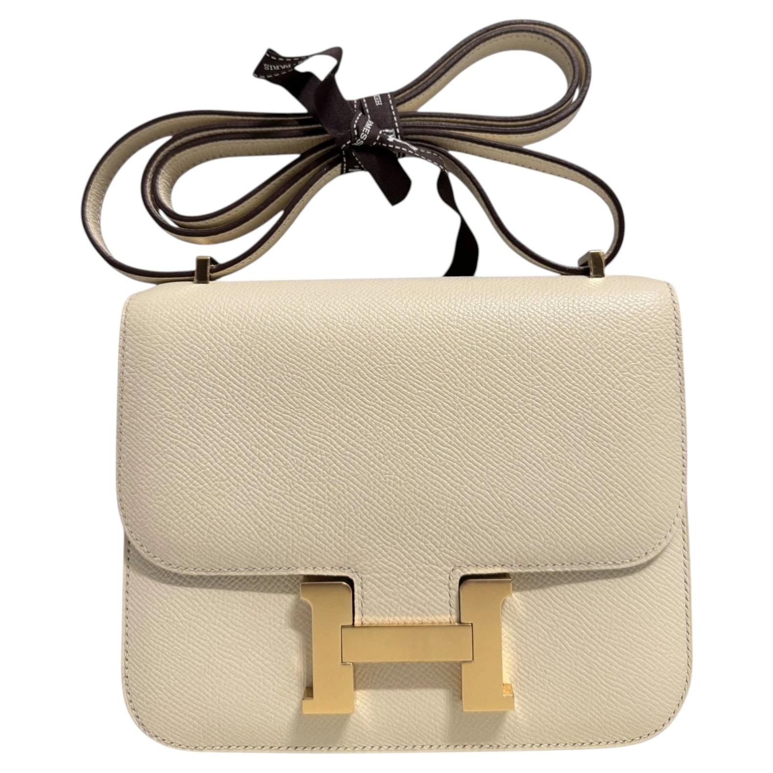 HERMES Constance 18 Mini Nata Beige Pelle Epsom Hardware Oro Borsa a tracolla