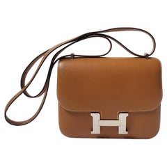 Hermes Constance 18 Natural Sable Butler PHW