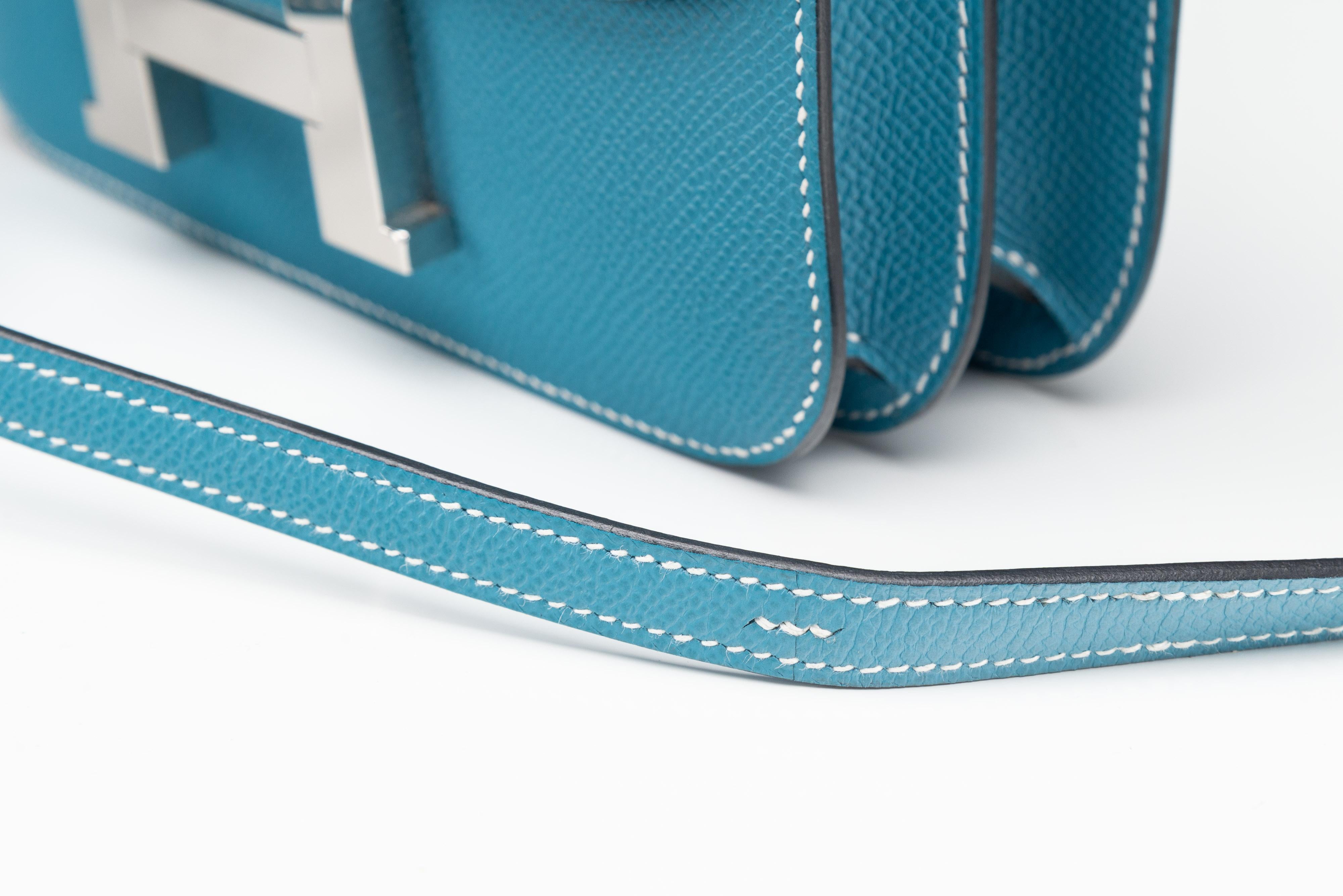 HERMES Constance 18 NEW Epsom Jeans Blue Palladium 11