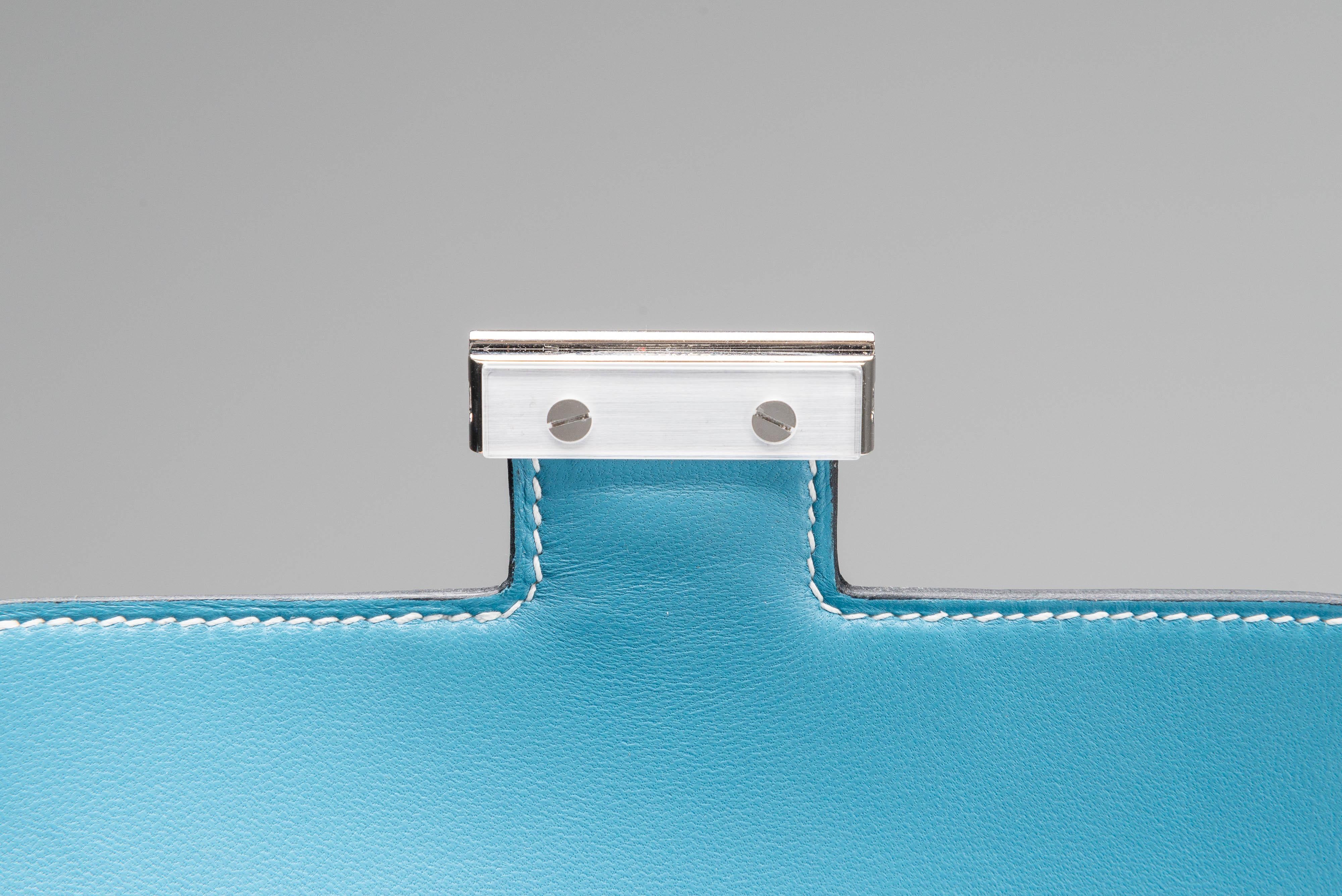 HERMES Constance 18 NEW Epsom Jeans Blue Palladium 12
