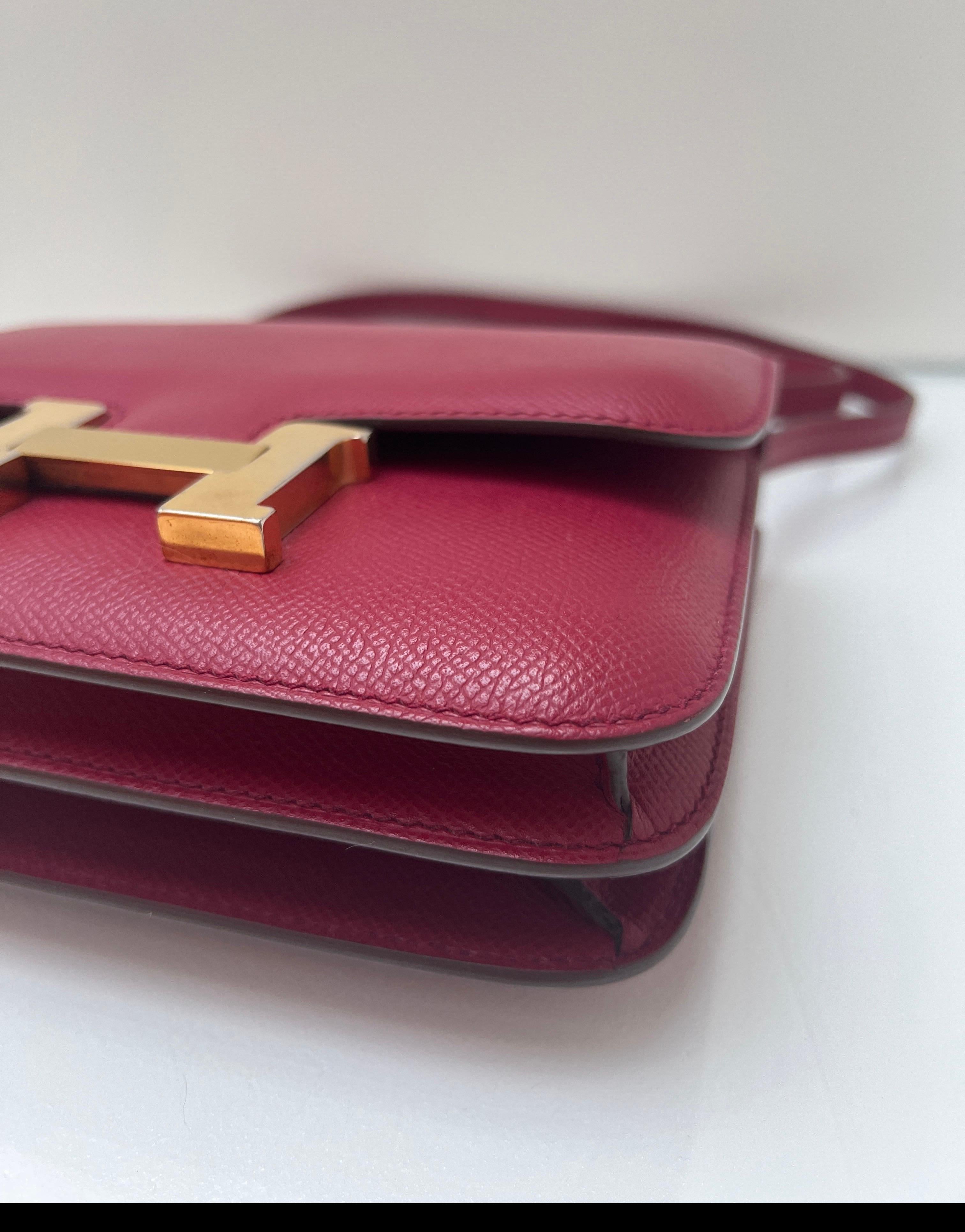 Borsa Hermes Constance 18 Rouge Casaque in vendita 10