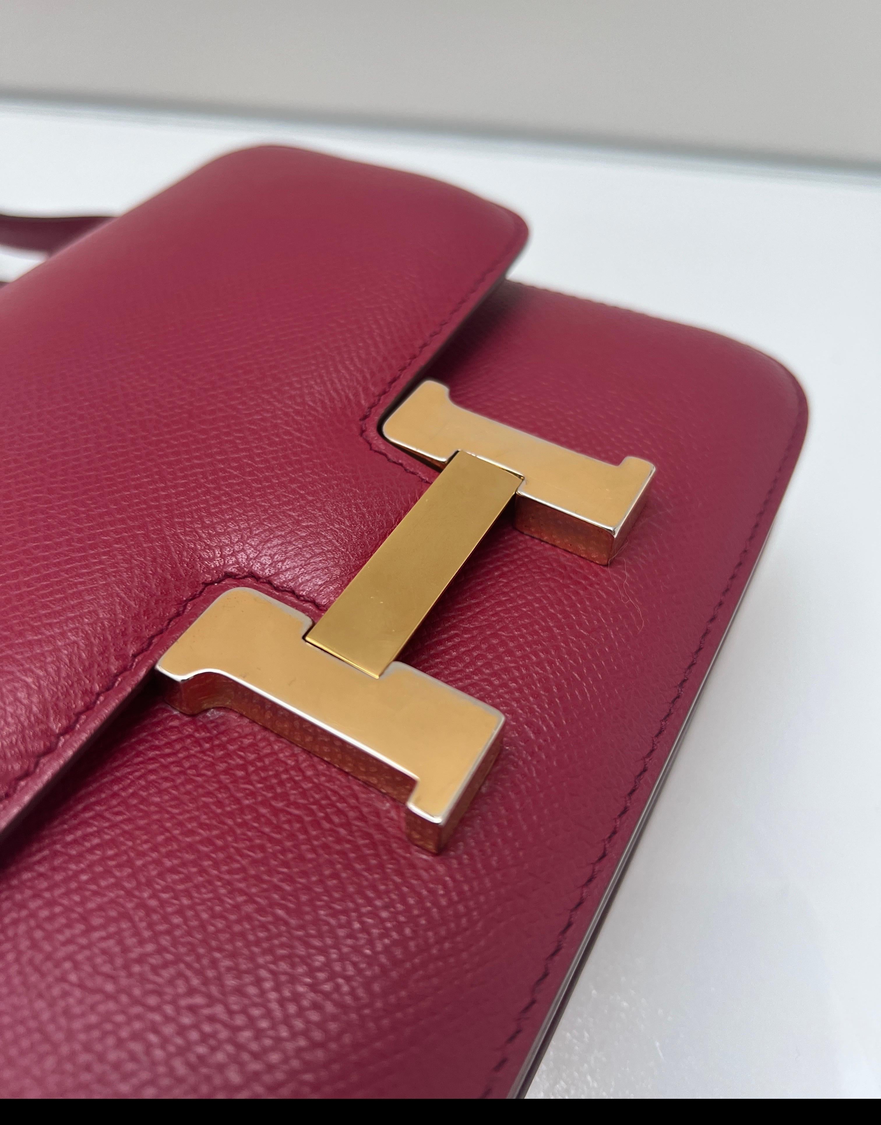 Borsa Hermes Constance 18 Rouge Casaque in vendita 12