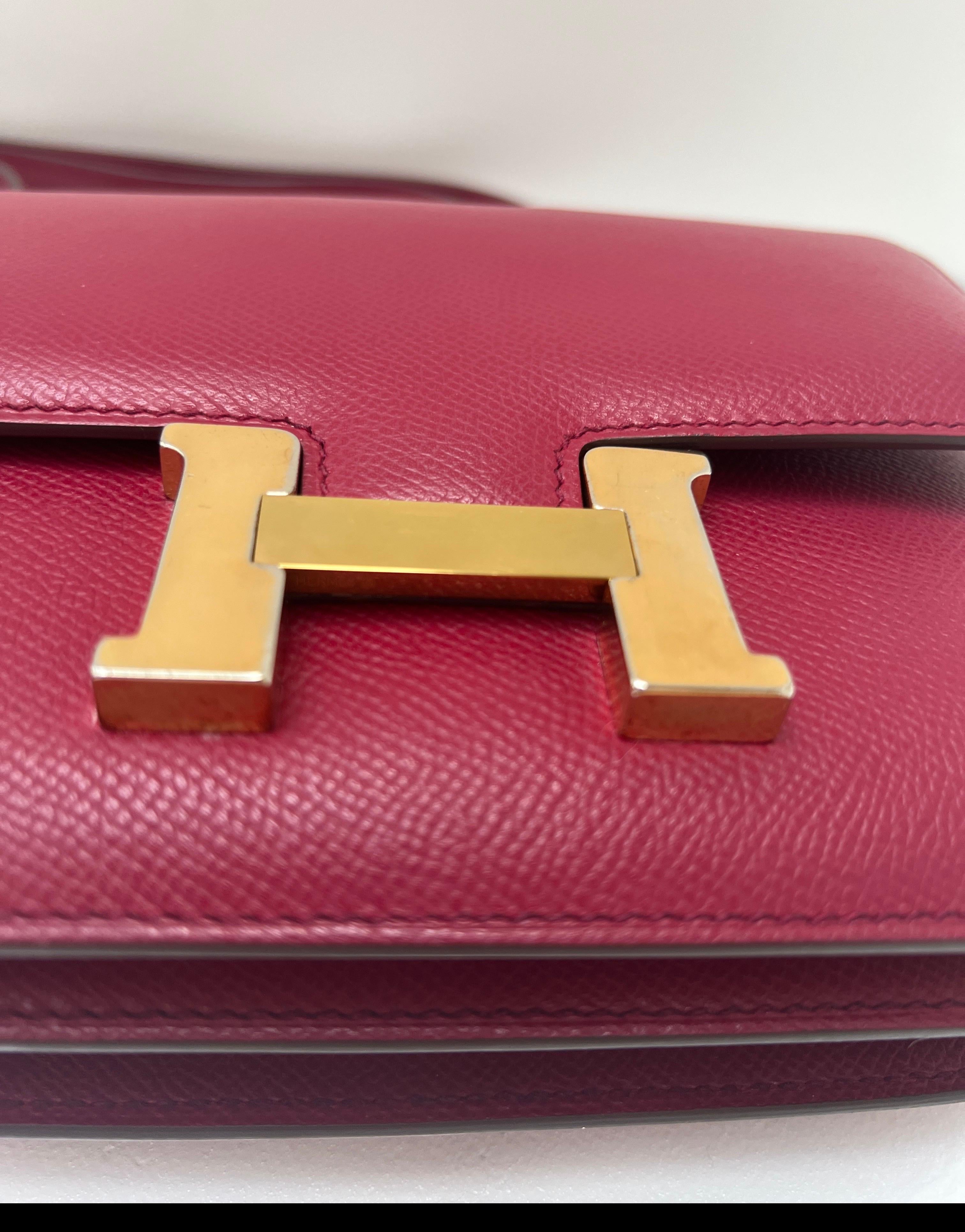 Borsa Hermes Constance 18 Rouge Casaque in vendita 13
