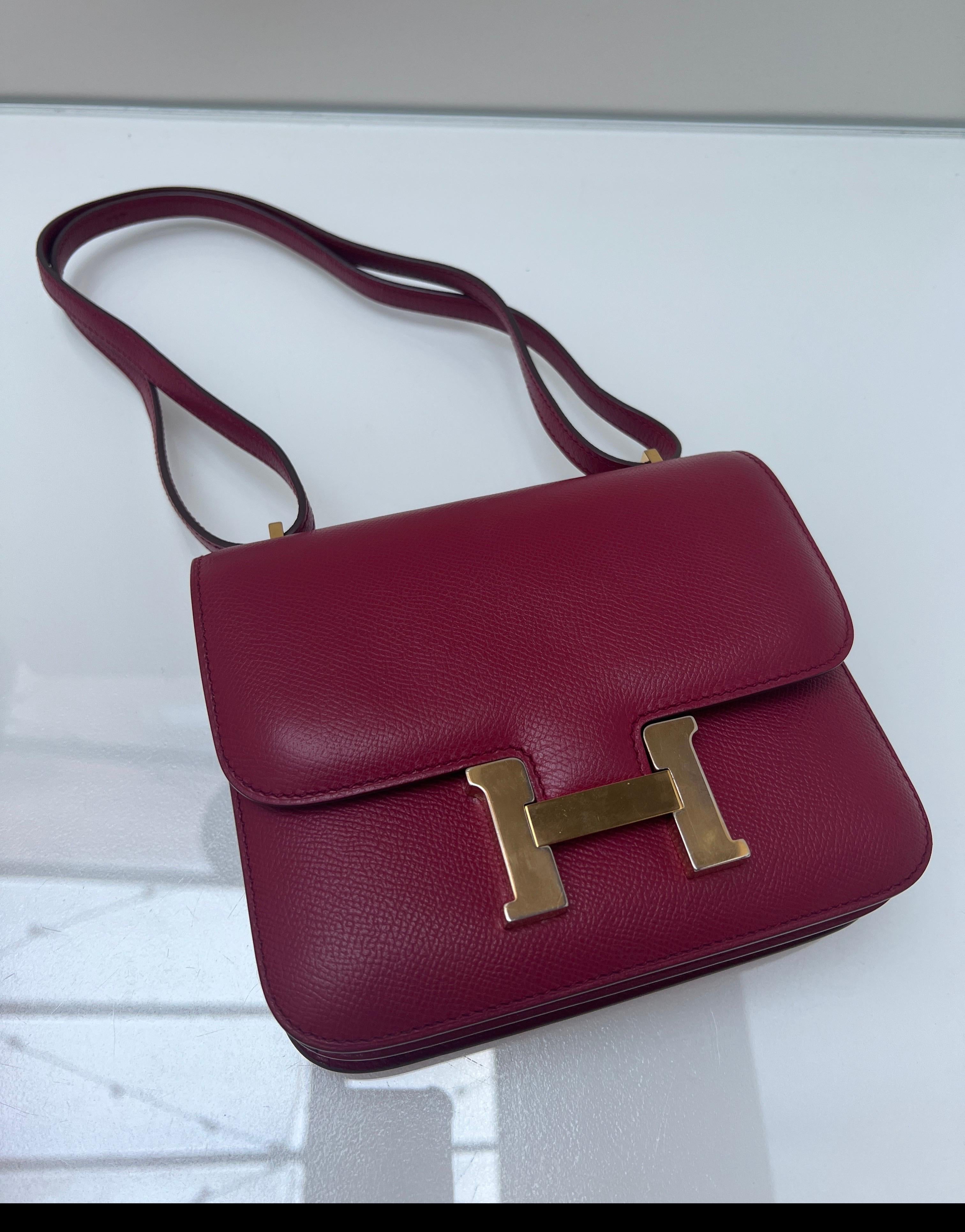 da uomo o donna Borsa Hermes Constance 18 Rouge Casaque in vendita