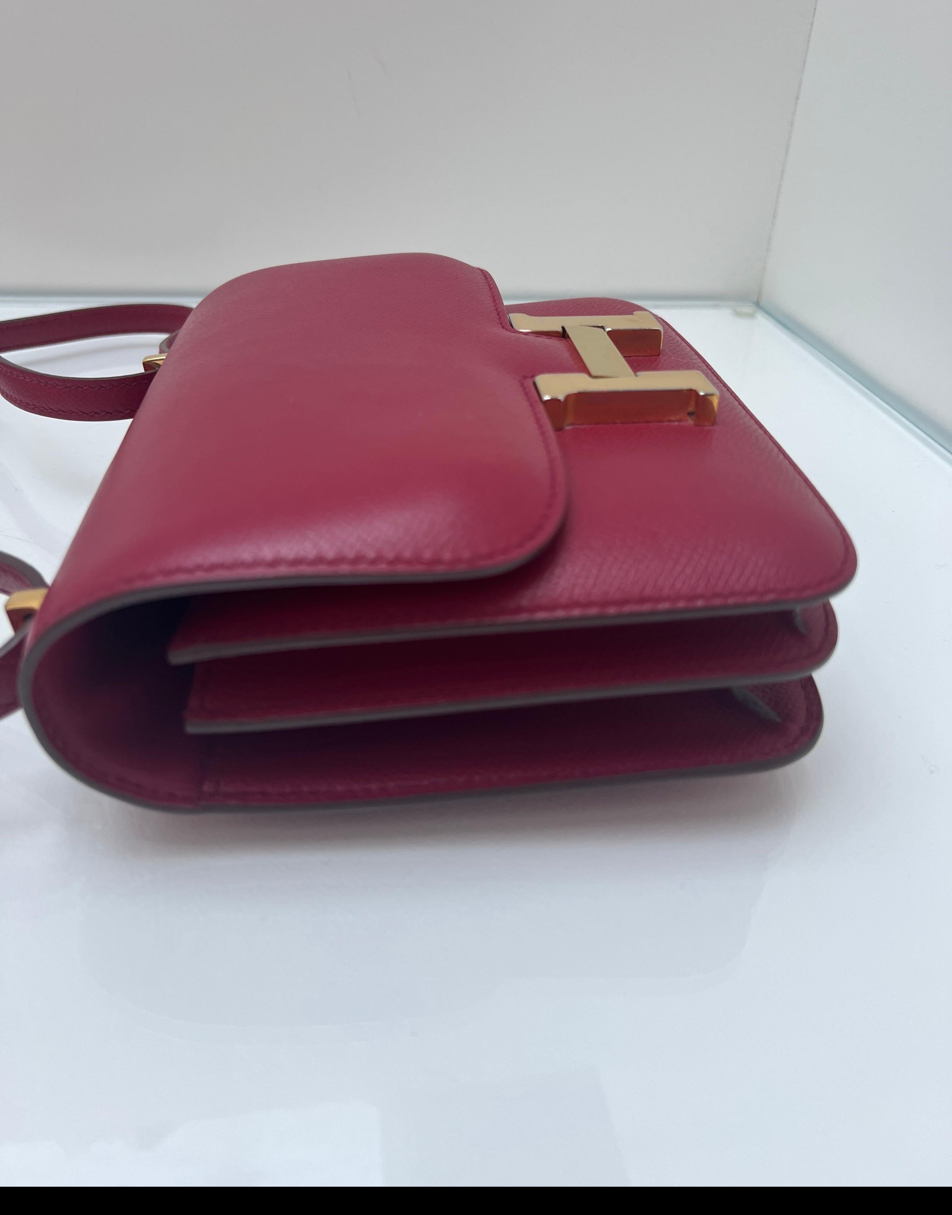 Borsa Hermes Constance 18 Rouge Casaque in vendita 2