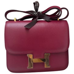 Hermes Constance 18 Rouge Casaque Bag