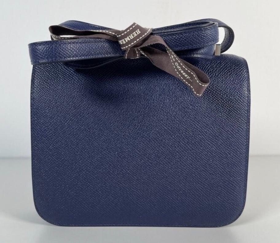 

Brand / Designer
Hermes
Color
Blue Sapphire
Size
18
Material
Leather
Hardware
Palladium
Silver
Condition
9.7/10 (Like New)
Includes
Replacement Box, Dustbag, Carebooklet
Serial / Barcode
A Stamp - 2017
