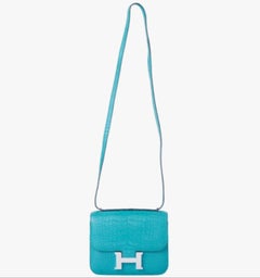 Hermès Constance 18 Turquoise (T9) Matte Crocodile Niloticus – '00s