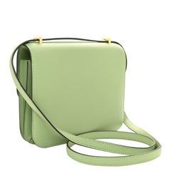 Hermes Constance 18 Vert Criquet Swift Leather With Gold Hardware Handbag