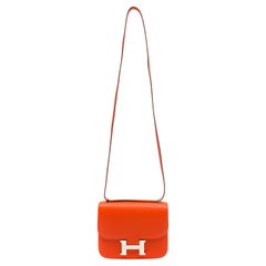 Hermès Constance 18cm Orange Epsom Leather w PH