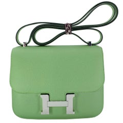 Hermès Constance 18cm Vert Criquet Epsom Leather Palladium Hardware