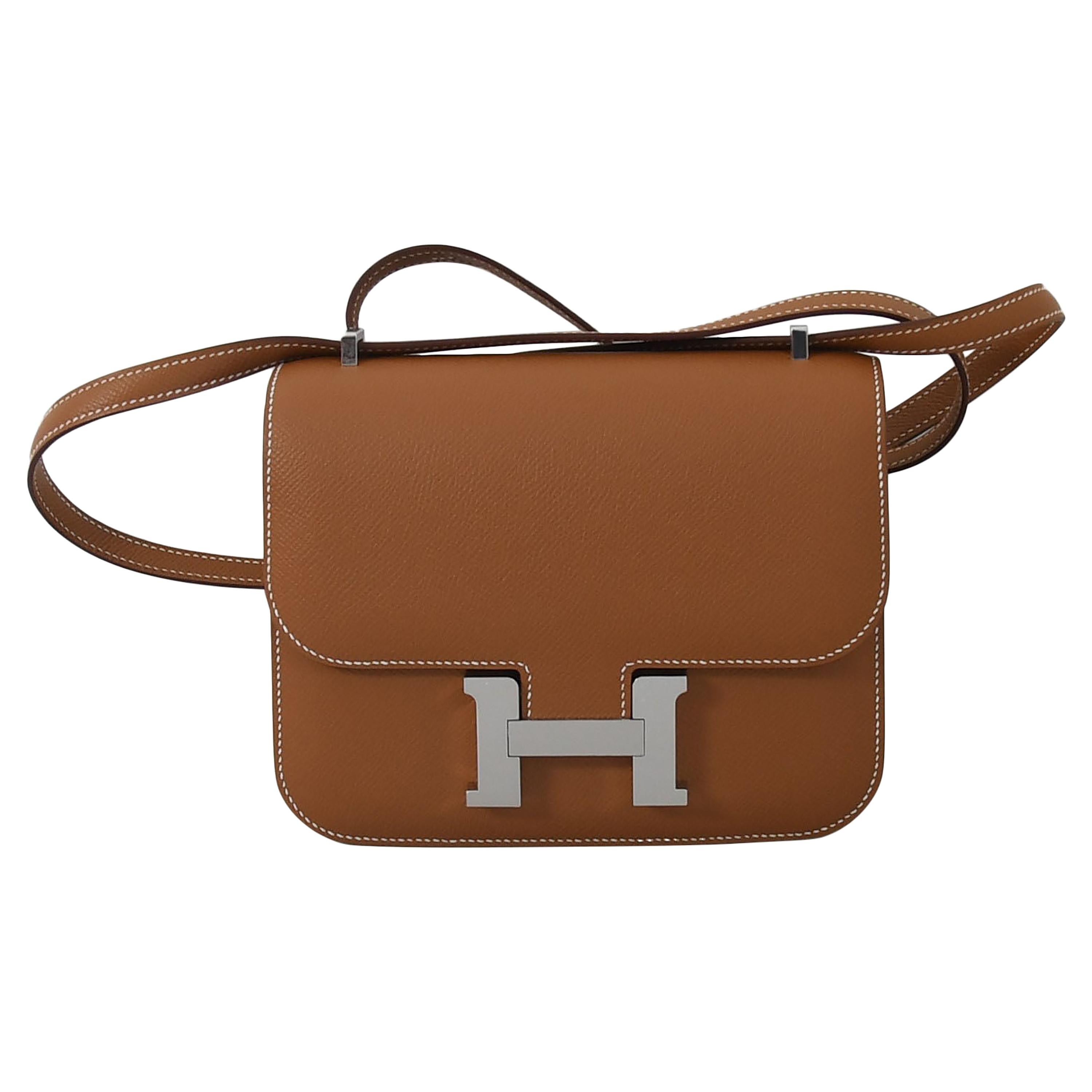 Hermes Constance 19 Epsom Palladium Hardware Gold For Sale