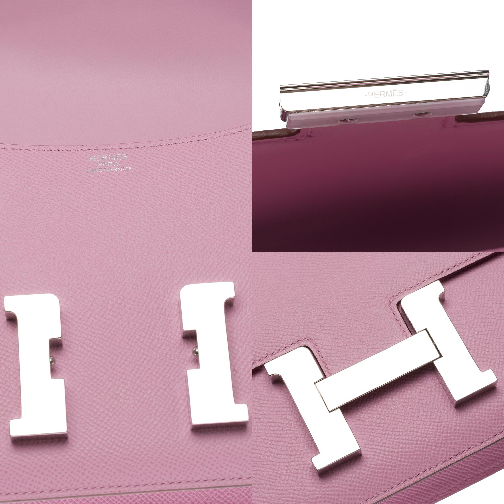 Hermès Constance 23 Mirror shoulder bag in Mauve Sylvestre Epsom leather , SHW 1