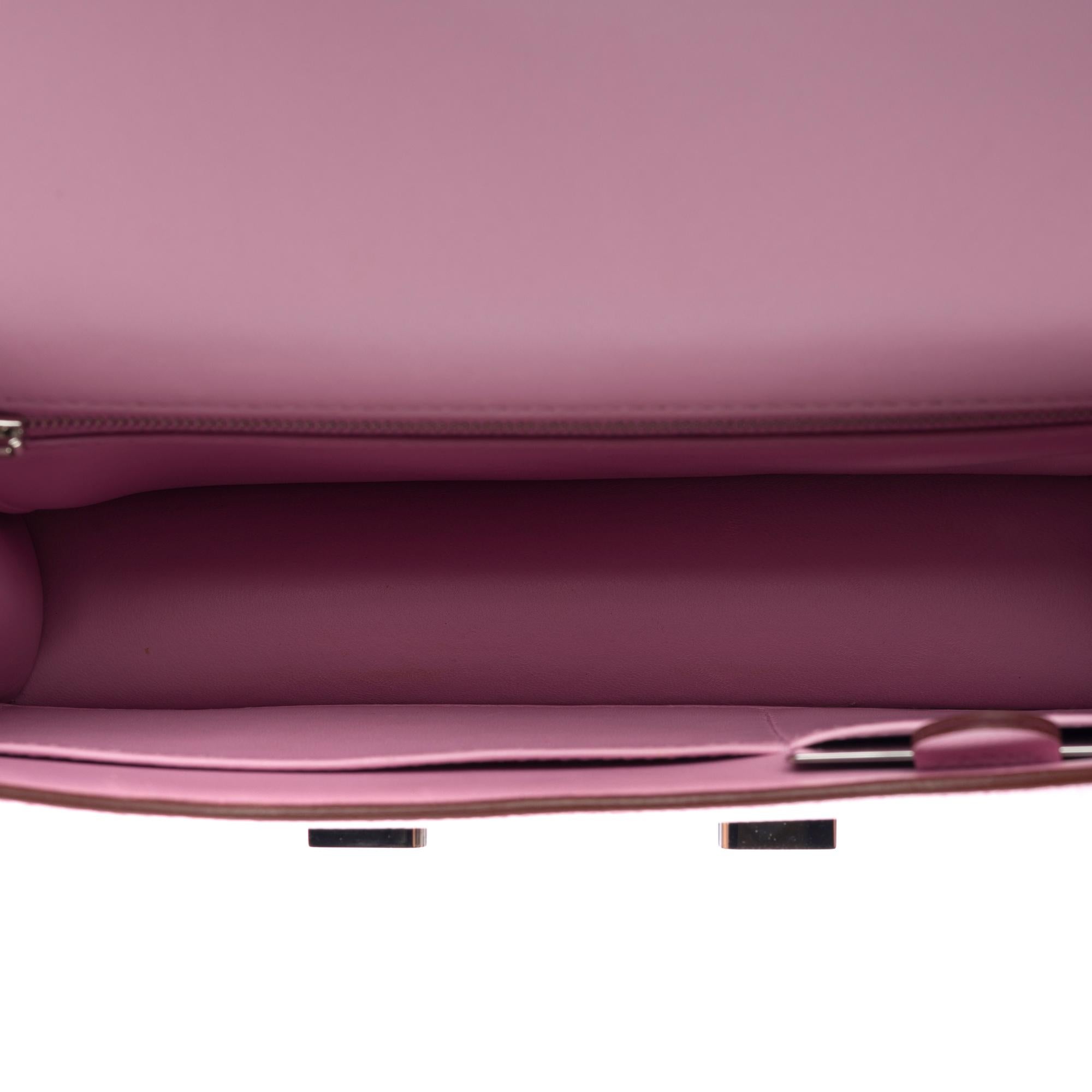 Hermès Constance 23 Mirror shoulder bag in Mauve Sylvestre Epsom leather , SHW 3