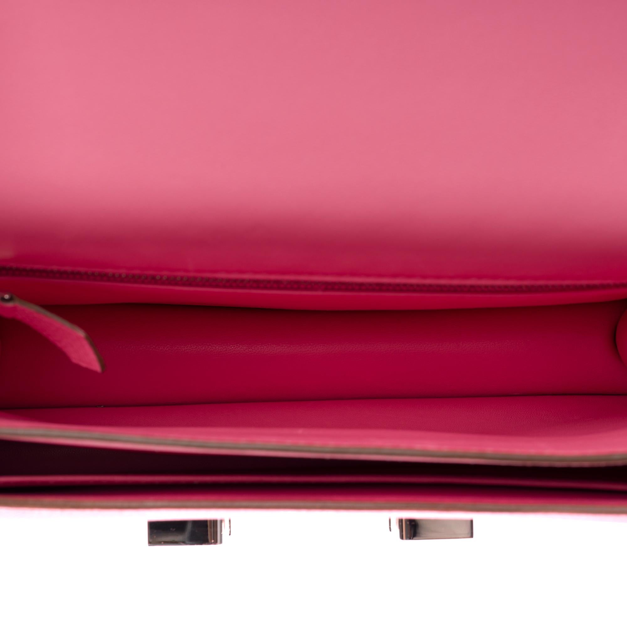 Hermès Constance 23 shoulder bag in Azalée Pink Epsom Calf leather , PHW 4
