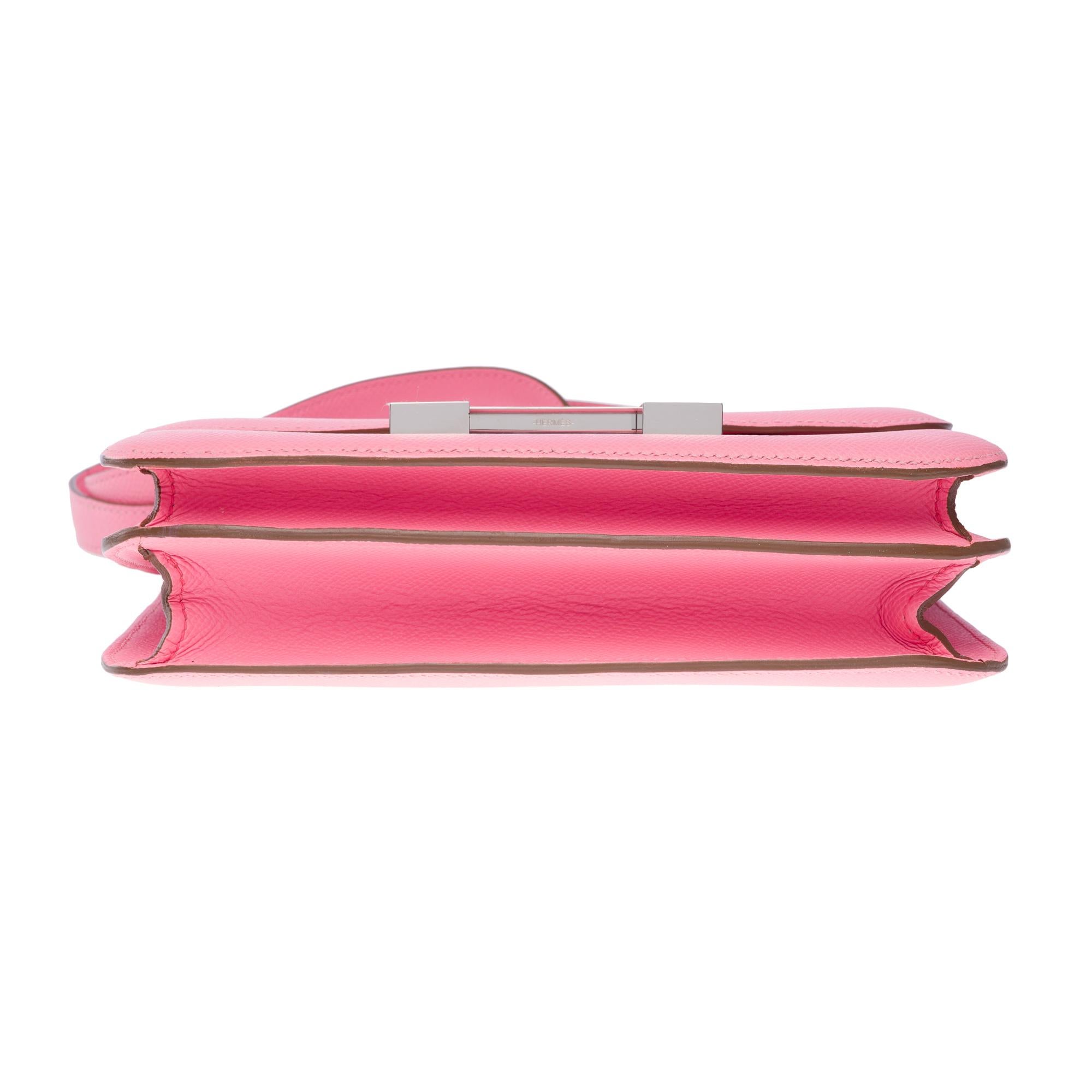 Hermès Constance 23 shoulder bag in Azalée Pink Epsom Calf leather , PHW 6