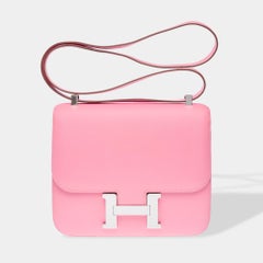 Borsa Constance 23 di Hermès in pelle di vitello Azalée Pink Epsom , PHW