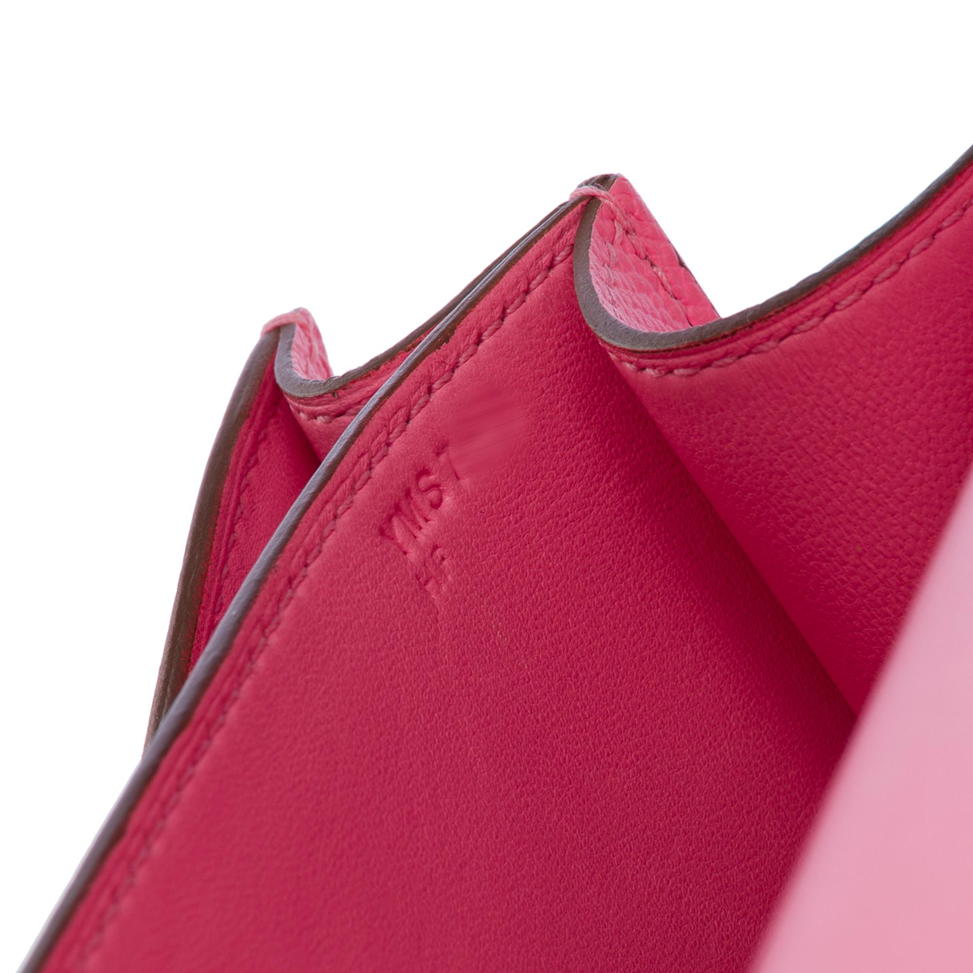 Hermès Constance 23 shoulder bag in Azalée Pink Epsom Calf leather , PHW 3