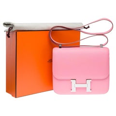 Hermès Constance 23 shoulder bag in Azalée Pink Epsom Calf leather , PHW