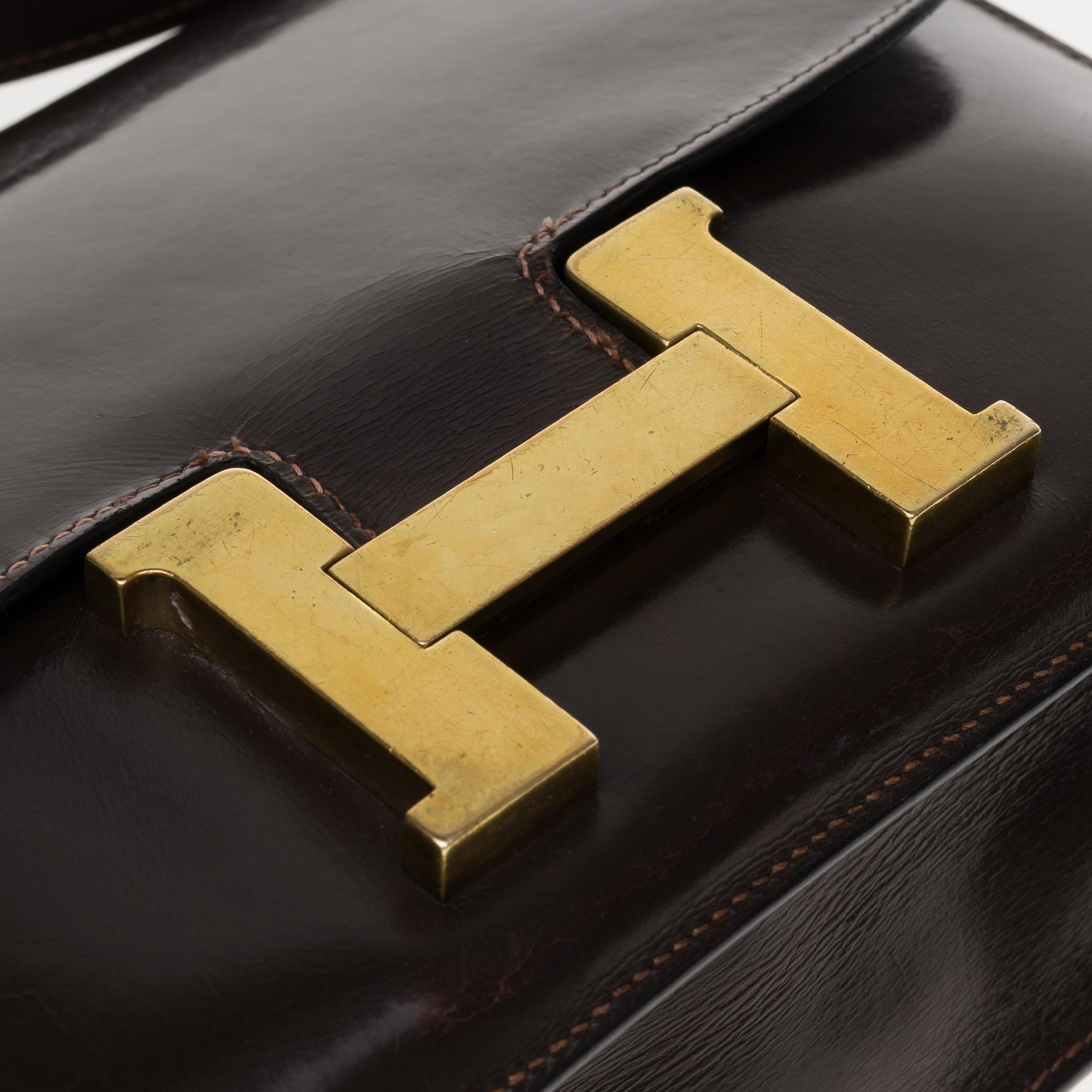 Hermes Constance 23 shoulder bag in brown calfskin and gold hardware ! 1