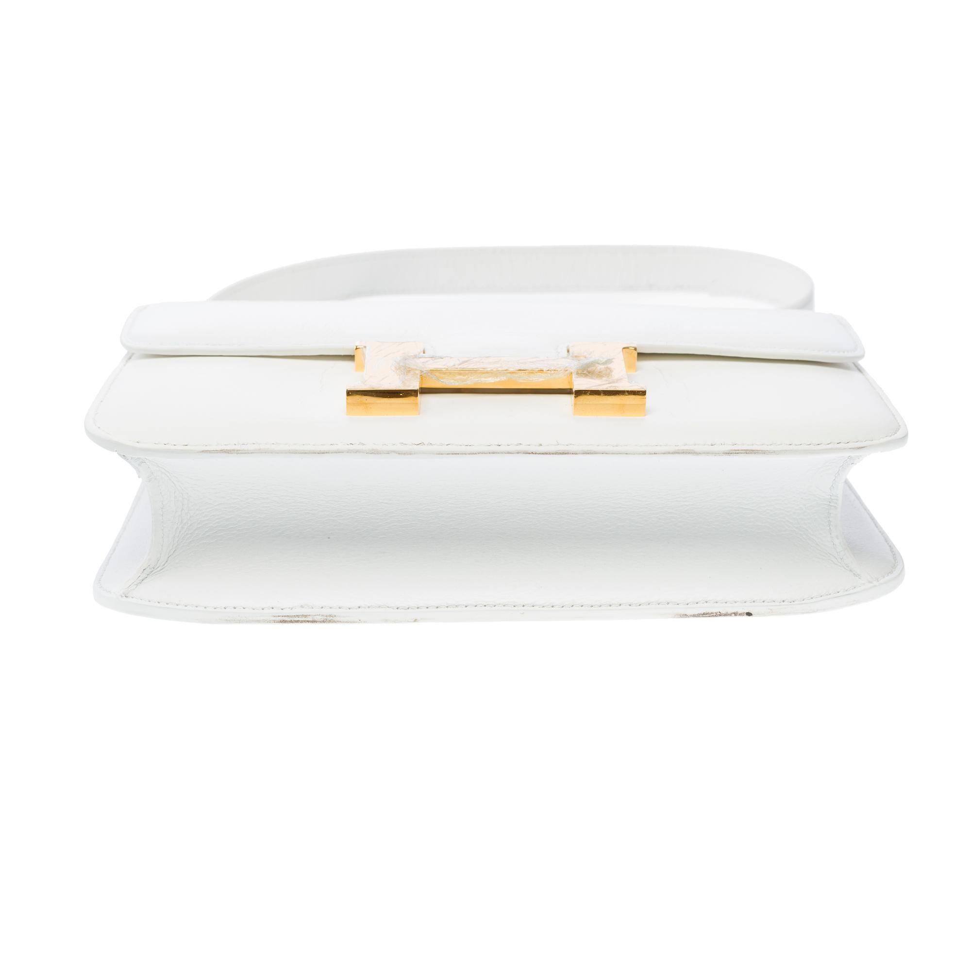 Hermès Constance 23 shoulder bag in White Pecari leather , GHW For Sale 5