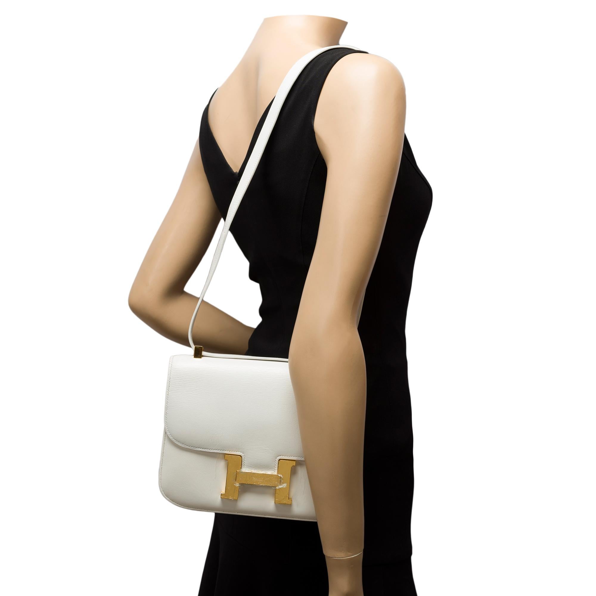 Hermès Constance 23 shoulder bag in White Pecari leather , GHW For Sale 7