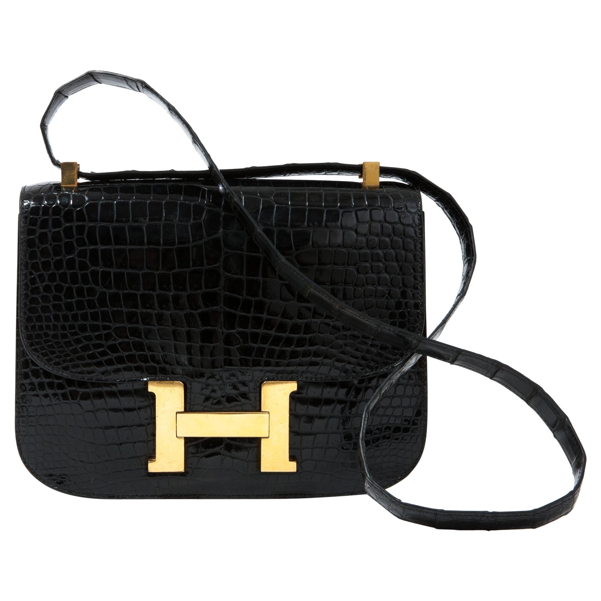 Hermes Constance 24 Black Crocodile leather Bag