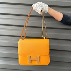 Hermès Constance 24 HSS Yellow "Jaune D'or" & Pink Interior Epsom Leather RGHW