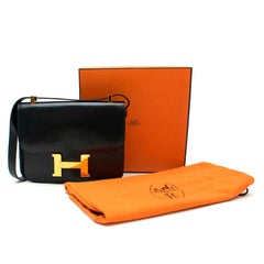 Hermès Constance 24 in Blue Royale Box Calf Leather GHW