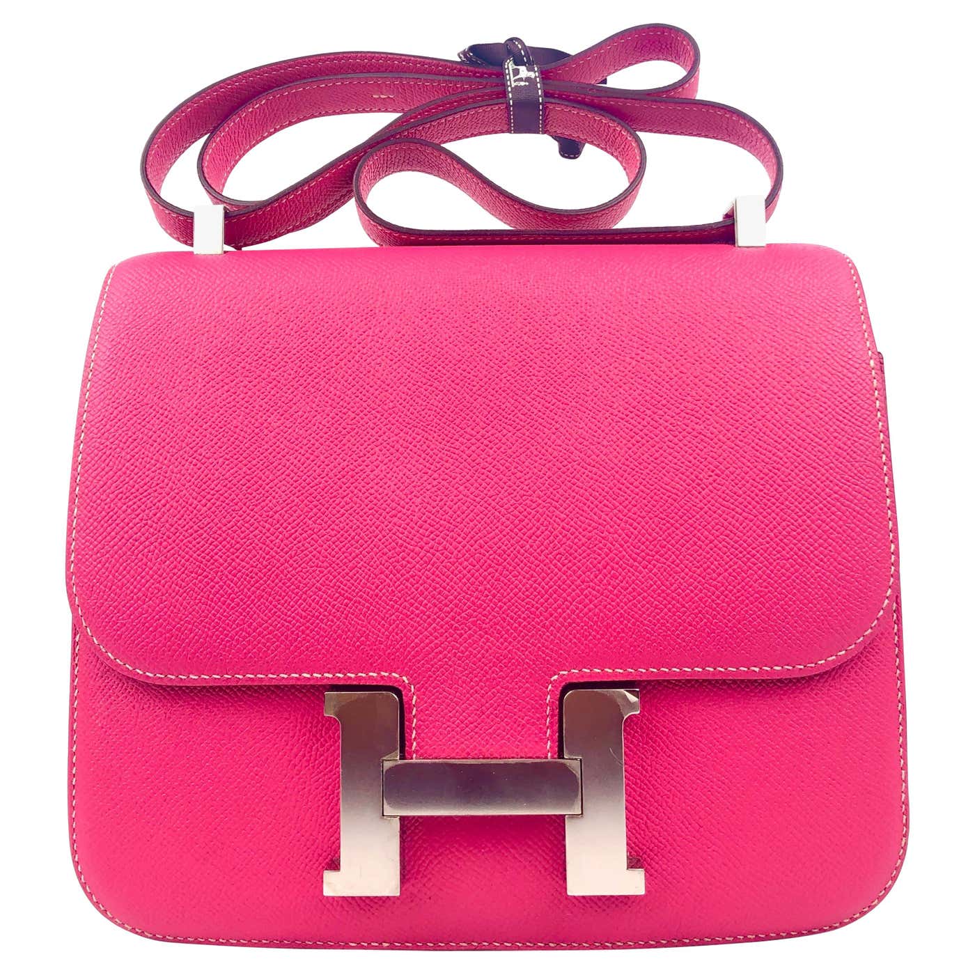 Pink Constance Hermes Constance 24 Rose Tyrien Pink Epsom Palladium Hardware at ...