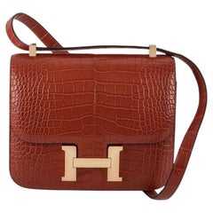 Hermés Constance 24 Rouge Alligator Mississippi Matt RGHW