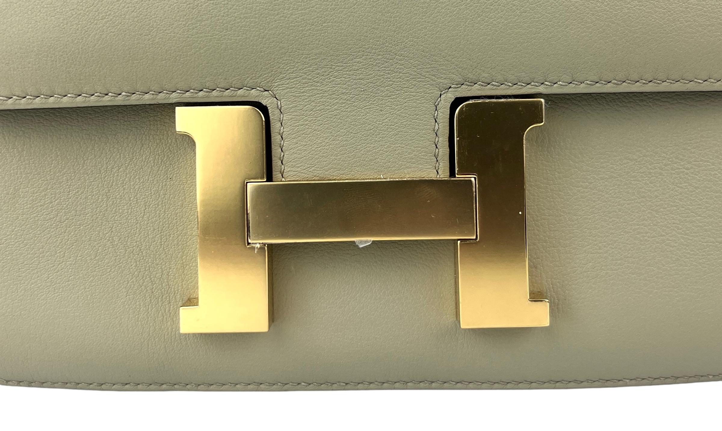 Absolutely Stunning Ultra Rare Hermes Constance 24 Sauge Swift Leather Palladium Hardware. As new 2016 X Stamp.

Shop with Confidence from Lux Addicts. Authenticity Guaranteed! 
