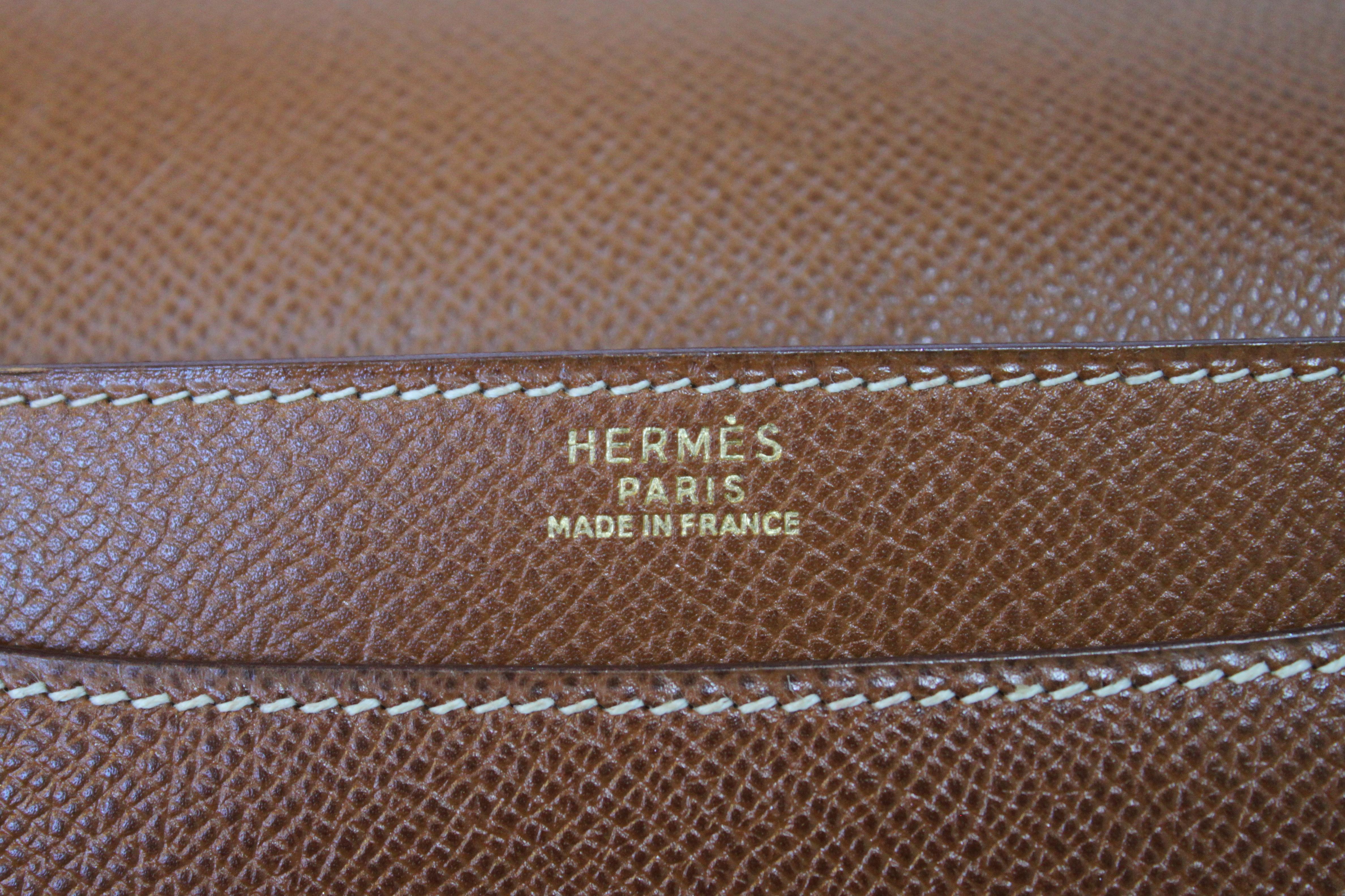 Hermes Constance 24 Shoulder Bag brown/tan epsom leather with gold Hardware For Sale 6