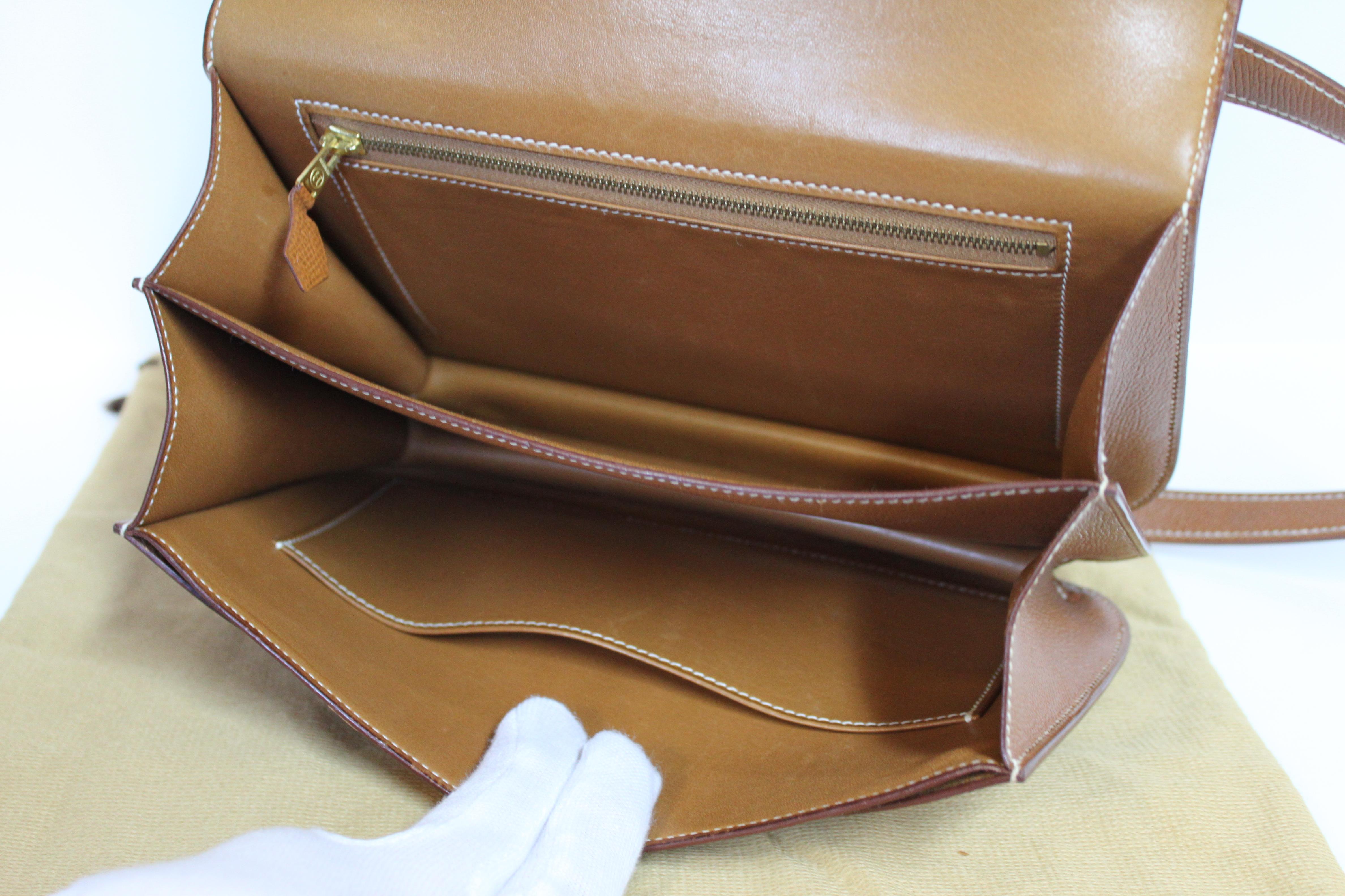 Hermes Constance 24 Shoulder Bag brown/tan epsom leather with gold Hardware For Sale 9