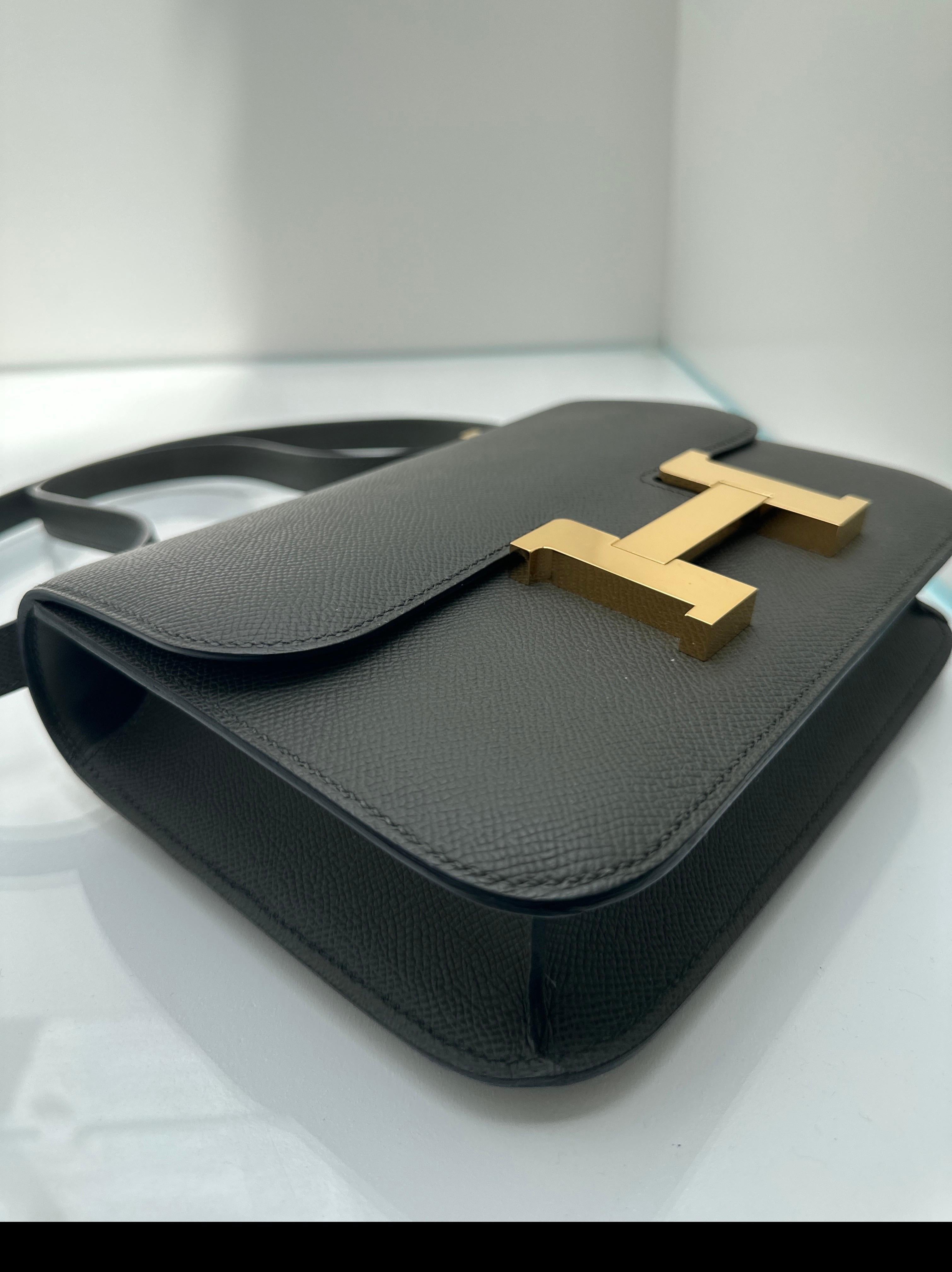 Hermes Constance 24 Vert De Gris Epsom Gold Hardware en vente 5
