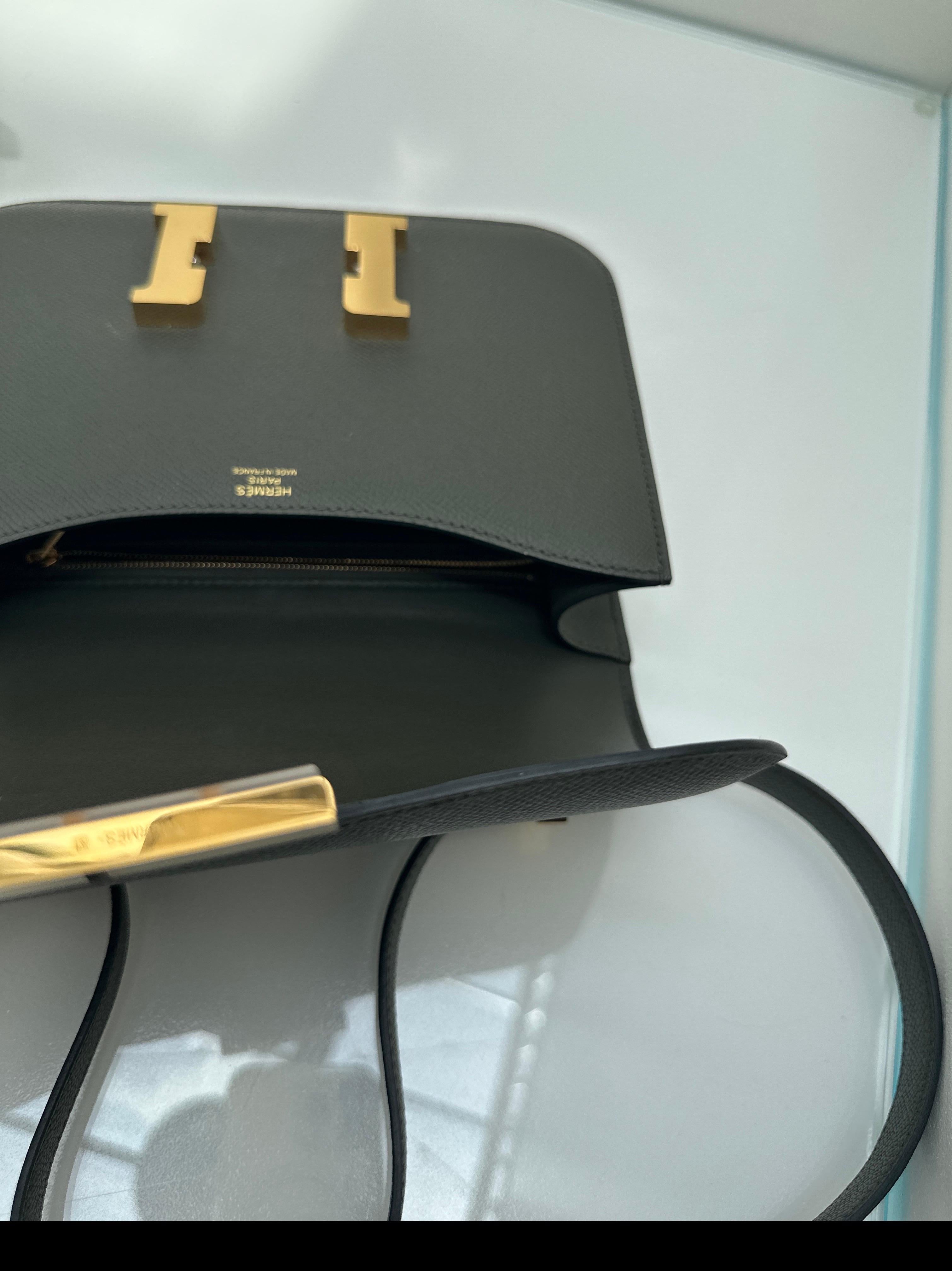 Hermes Constance 24 Vert De Gris Epsom Gold Hardware en vente 7