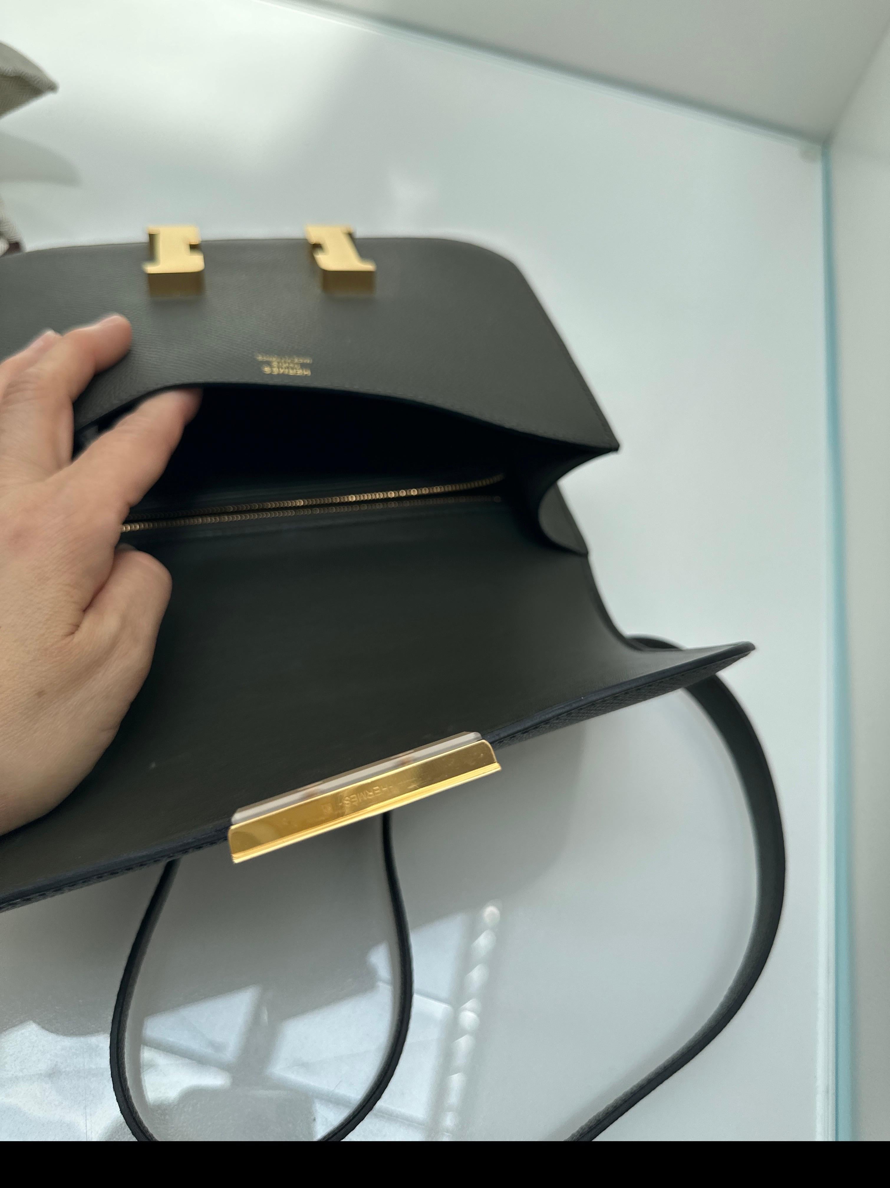 Hermes Constance 24 Vert De Gris Epsom Gold Hardware en vente 8