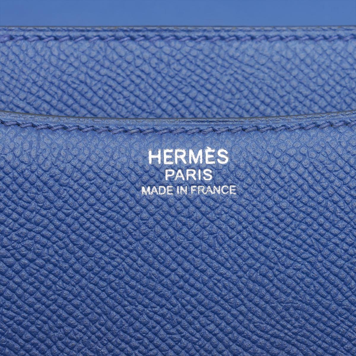 Hermès Constance 24cm Blue Royale Epsom Leather Palladium Hardware For Sale 6