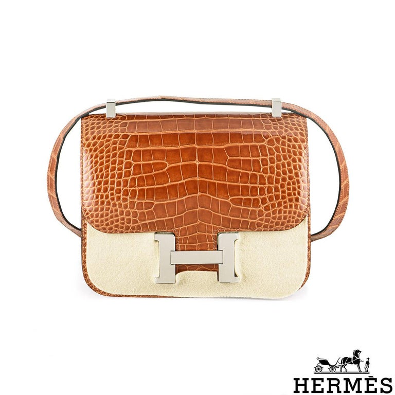 Hermés Constance 24cm Cuivre Lisse Alligator PHW For Sale at 1stDibs hermes constance 24