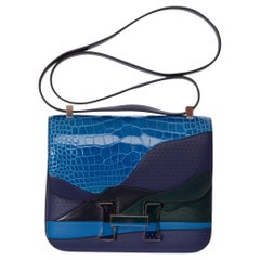 Hermes Constance 24cm Limited Edition "Au Bout Du Monde" Palladium Hardware