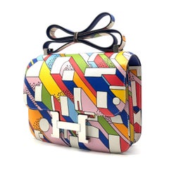Hermès Constance 24cm Edition limitée "On a Summers Day" Swift Cuir Palladium